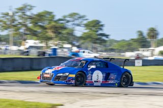#3 Audi R8-LMS of Johnny O'Connell. SKI Autosports, GT America Powered by AWS, SRO3, SRO America, Sebring International Raceway, Sebring, FL, September 2023.
 | Brian Cleary/SRO