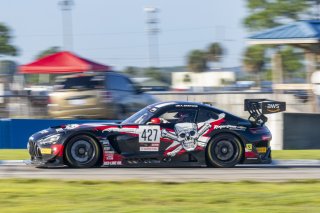 #427 Mercedes-AMG GT3 of Anthony Bartone, RealTime Racing, GT America Powered by AWS, SRO3, SRO America, Sebring International Raceway, Sebring, FL, September 2023.
 | Brian Cleary/SRO