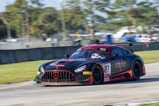 #27 Mercedes-AMG GT3 of Jason Daskalos, CRP Racing, GT America Powered by AWS, SRO3, SRO America, Sebring International Raceway, Sebring, FL, September 2023.
 | Brian Cleary/SRO