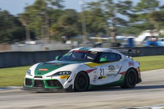 #21 Toyota Gazoo Racing GR Supra GT4 of Nicholas Shanny, Carrus Callas Raceteam, GT America Powered by AWS, GT4, SRO America, Sebring International Raceway, Sebring, FL, September 2023.
 | Brian Cleary/SRO