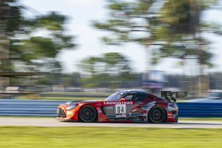 #04 Mercedes-AMG GT3 of George Kurtz, Crowdstrike by Riley, GT America Powered by AWS, SRO3, SRO America, Sebring International Raceway, Sebring, FL, September 2023.
 | Brian Cleary/SRO