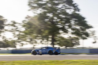 #009 Aston Martin Vantage AMR GT4 of Tim Savage, TRG-The Racers Group, GT America Powered by AWS, GT4, SRO America, Sebring International Raceway, Sebring, FL, September 2023.
 | Brian Cleary/SRO
