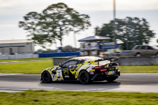 #2 Aston Martin Vantage AMR GT4 of Jason Bell, Flying Lizard Motorsports, GT America Powered by AWS, GT4, SRO America, Sebring International Raceway, Sebring, FL, September 2023.
 | Brian Cleary/SRO