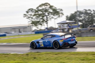#009 Aston Martin Vantage AMR GT4 of Tim Savage, TRG-The Racers Group, GT America Powered by AWS, GT4, SRO America, Sebring International Raceway, Sebring, FL, September 2023.
 | Brian Cleary/SRO