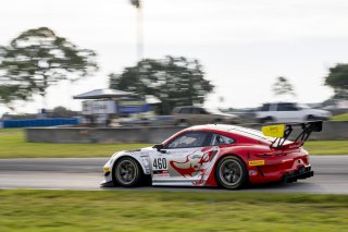 #460 Porsche 911 GT3-R (991.ii) of Andy Wilzoch, Flying Lizard Motorsports, GT America Powered by AWS, SRO3, SRO America, Sebring International Raceway, Sebring, FL, September 2023.
 | Brian Cleary/SRO