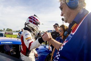 #3 Audi R8-LMS of Johnny O'Connell. SKI Autosports, GT America Powered by AWS, SRO3, SRO America, Sebring International Raceway, Sebring, FL, September 2023.
 | Brian Cleary/SRO