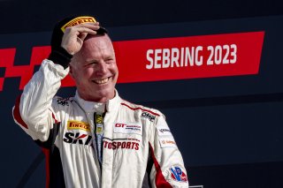 #3 Audi R8-LMS of Johnny O'Connell. SKI Autosports, GT America Powered by AWS, SRO3, SRO America, Sebring International Raceway, Sebring, FL, September 2023.
 | Brian Cleary/SRO