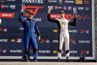 #27 Mercedes-AMG GT3 of Jason Daskalos, CRP Racing, GT America Powered by AWS, SRO3, SRO America, Sebring International Raceway, Sebring, FL, September 2023.#101 Mercedes-AMG GT3 of Memo Gidley, TKO Motorsports
 | Brian Cleary/SRO