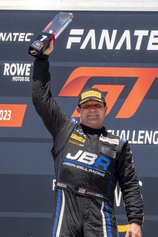 #2 Aston Martin Vantage AMR GT4 of Jason Bell, Flying Lizard Motorsports, GT America Powered by AWS, GT4, SRO America, Sebring International Raceway, Sebring, FL, September 2023.
 | Brian Cleary/SRO