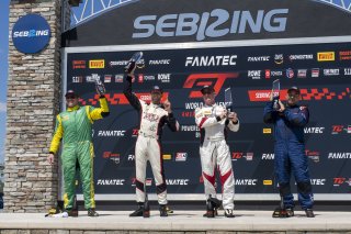 #120 Porsche 911 GT3-R (991.ii) of Adam Adelson, Wright Motorsports, GT America Powered by AWS, SRO3, #101 Mercedes-AMG GT3 of Memo Gidley, TKO Motorsports, #3 Audi R8-LMS of Johnny O'Connell. SKI Autosports, #27 Mercedes-AMG GT3 of Jason Daskalos, CRP Ra | Brian Cleary/SRO