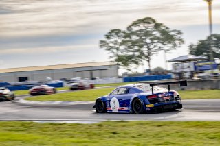#3 Audi R8-LMS of Johnny O'Connell. SKI Autosports, GT America Powered by AWS, SRO3, SRO America, Sebring International Raceway, Sebring, FL, September 2023.
 | Brian Cleary/SRO