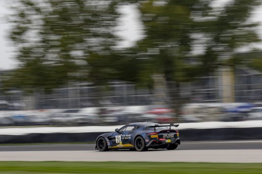 #25 Aston Martin Vantage AMR GT4 of Gray Newell, Heart of Racing Team, GT America Powered by AWS, GT4, SRO America, Indianapolis Motor Speedway, Indianapolis, IN, October 2023.
 | Brian Cleary/SRO