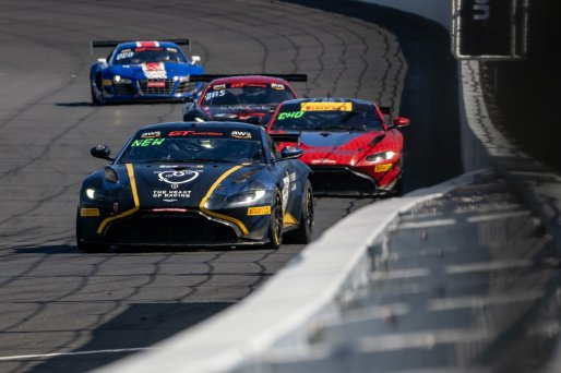 #25 Aston Martin Vantage AMR GT4 of Gray Newell, Heart of Racing Team, GT America Powered by AWS, GT4, SRO America, Indianapolis Motor Speedway, Indianapolis, IN, October 2023.
 | Brian Cleary/SRO