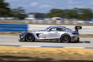 #50 Mercedes-AMG GT3 of Ross Chouest, Chouest Povoledo Racing, GT America, SRO3, SRO America, Sebring International Raceway, Sebring, FL, May 2024.
 | Brian Cleary/SRO