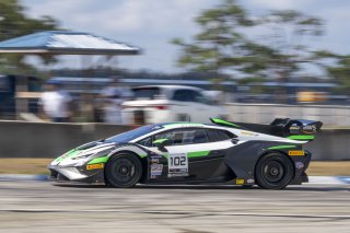#102 Lamborghini Huracan Super Trofeo EVO2 of Alan Grossberg, TPC Racing, GT America, GT2, SRO America, Sebring International Raceway, Sebring, FL, May 2024.
 | Brian Cleary/SRO