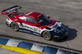 #32 Porsche 911 GT3-R (991.ii) of Kyle Washington, GMG Racing, GT America, SRO3, SRO America, Sebring International Raceway, Sebring, FL, May 2024.
 | Brian Cleary/SRO