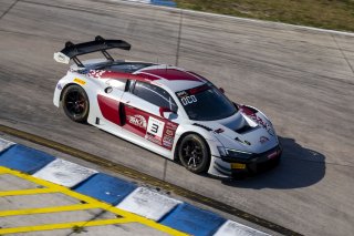 #3  Audi R8 LMS GT3 of Johnny O'Connell, SKI Autosports, GT America, SRO3, SRO America, Sebring International Raceway, Sebring, FL, May 2024.
 | Brian Cleary/SRO