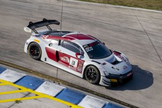 #3  Audi R8 LMS GT3 of Johnny O'Connell, SKI Autosports, GT America, SRO3, SRO America, Sebring International Raceway, Sebring, FL, May 2024.
 | Brian Cleary/SRO