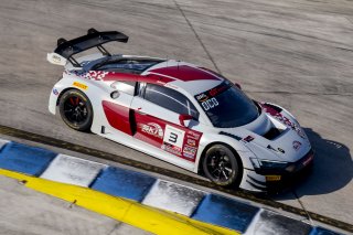 #3  Audi R8 LMS GT3 of Johnny O'Connell, SKI Autosports, GT America, SRO3, SRO America, Sebring International Raceway, Sebring, FL, May 2024.
 | Brian Cleary/SRO