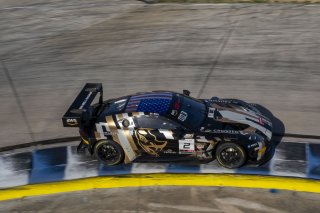 #2 Aston Martin Vantage AMR GT3 of Jason Bell, Flying Lizard Motorsports, GT America, SRO3, SRO America, Sebring International Raceway, Sebring, FL, May 2024
 | Brian Cleary/SRO