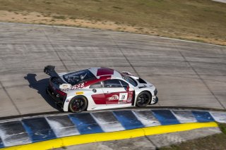 #3  Audi R8 LMS GT3 of Johnny O'Connell, SKI Autosports, GT America, SRO3, SRO America, Sebring International Raceway, Sebring, FL, May 2024.
 | Brian Cleary/SRO