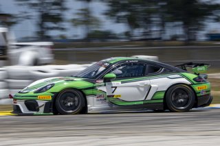 #7 Porsche 718 Cayman GT4 RS Clubsport of Curt Swearingin, ACI Motorsports, GT America, GT4, SRO America, Sebring International Raceway, Sebring, FL, May 2024.
 | Brian Cleary/SRO