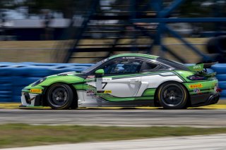 #7 Porsche 718 Cayman GT4 RS Clubsport of Curt Swearingin, ACI Motorsports, GT America, GT4, SRO America, Sebring International Raceway, Sebring, FL, May 2024.
 | Brian Cleary/SRO