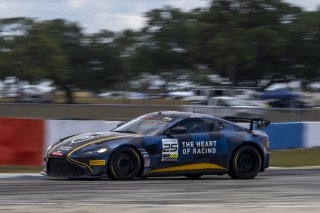 #25 Aston Martin Vantage AMR GT4 of Gray Newell, Heart of Racing Team, GT America, GT4, SRO America, Sebring International Raceway, Sebring, FL, May 2024.
 | Brian Cleary/SRO