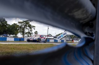 #32 Porsche 911 GT3-R (991.ii) of Kyle Washington, GMG Racing, GT America, SRO3, SRO America, Sebring International Raceway, Sebring, FL, May 2024.
 | Brian Cleary/SRO