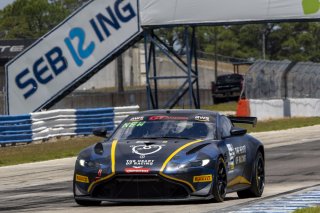 #25 Aston Martin Vantage AMR GT4 of Gray Newell, Heart of Racing Team, GT America, GT4, SRO America, Sebring International Raceway, Sebring, FL, May 2024.
 | Brian Cleary/SRO