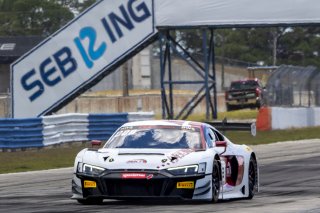 #3  Audi R8 LMS GT3 of Johnny O'Connell, SKI Autosports, GT America, SRO3, SRO America, Sebring International Raceway, Sebring, FL, May 2024.
 | Brian Cleary/SRO