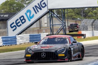 #27 Mercedes-AMG GT3 of Jason Daskalos, CRP/Daskalos Motorsports, GT America, SRO3, SRO America, Sebring International Raceway, Sebring, FL, May 2024.
 | Brian Cleary/SRO