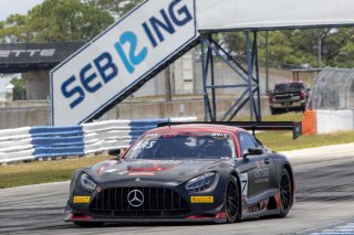 #27 Mercedes-AMG GT3 of Jason Daskalos, CRP/Daskalos Motorsports, GT America, SRO3, SRO America, Sebring International Raceway, Sebring, FL, May 2024.
 | Brian Cleary/SRO