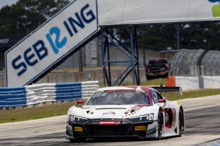 #3  Audi R8 LMS GT3 of Johnny O'Connell, SKI Autosports, GT America, SRO3, SRO America, Sebring International Raceway, Sebring, FL, May 2024.
 | Brian Cleary/SRO