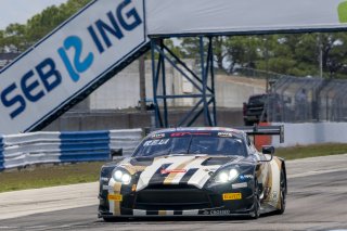 #2 Aston Martin Vantage AMR GT3 of Jason Bell, Flying Lizard Motorsports, GT America, SRO3, SRO America, Sebring International Raceway, Sebring, FL, May 2024.
 | Brian Cleary/SRO