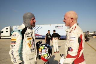 #32 Porsche 911 GT3-R (991.ii) of Kyle Washington, GMG Racing, GT America, SRO3, #3  Audi R8 LMS GT3 of Johnny O'Connell, SKI Autosports, SRO America, Sebring International Raceway, Sebring, FL, May 2024.
 | Brian Cleary/SRO