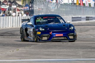 #098 Porsche 718 Cayman GT4 of Isaac Sherman, Rotek Racing, GT America, GT4, SRO America, Sebring International Raceway, Sebring, FL, May 2024.
 | Brian Cleary/SRO
