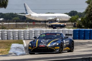 #25 Aston Martin Vantage AMR GT4 of Gray Newell, Heart of Racing Team, GT America, GT4, SRO America, Sebring International Raceway, Sebring, FL, May 2024.
 | Brian Cleary/SRO
