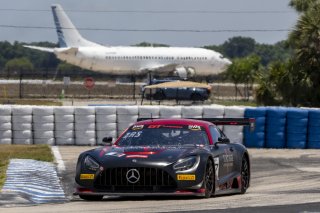 #27 Mercedes-AMG GT3 of Jason Daskalos, CRP/Daskalos Motorsports, GT America, SRO3, SRO America, Sebring International Raceway, Sebring, FL, May 2024.
 | Brian Cleary/SRO