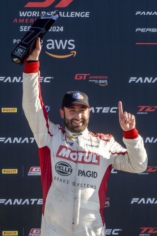 #098 Porsche 718 Cayman GT4 of Isaac Sherman, Rotek Racing, GT America, GT4, SRO America, Sebring International Raceway, Sebring, FL, May 2024.
 | Brian Cleary/SRO