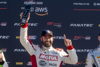 #098 Porsche 718 Cayman GT4 of Isaac Sherman, Rotek Racing, GT America, GT4, SRO America, Sebring International Raceway, Sebring, FL, May 2024.
 | Brian Cleary/SRO