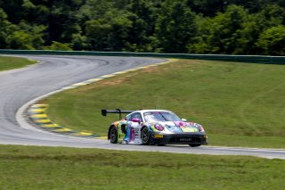 #32 Porsche 911 GT3-R (991.ii) of Kyle Washington, GMG Racing, GT America, SRO3, SRO America, VIRginia International Raceway, Alton, VA, July 2024.
 | Brian Cleary/SRO