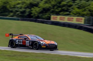 #48 Aston Martin Vantage AMR GT3 EVO of Elias Sabo, Flying Lizards Motorsports, GT America, SRO3, SRO America, VIRginia International Raceway, Alton, VA, July 2024.
 | Brian Cleary/SRO