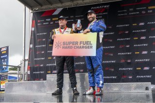 #2 Aston Martin Vantage AMR GT3 of Jason Bell, Flying Lizard Motorsports, GT America, SRO3, #098 Porsche 718 Cayman GT4 of Isaac Sherman, Rotek Racing, GT4, SRO America, VIRginia International Raceway, Alton, VA, July 2024.
 | Brian Cleary/SRO