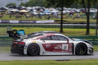 #3  Audi R8 LMS GT3 of Johnny O'Connell, SKI Autosports, GT America, SRO3, SRO America, VIRginia International Raceway, Alton, VA, July 2024.
 | Brian Cleary/SRO