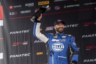 #098 Porsche 718 Cayman GT4 of Isaac Sherman, Rotek Racing, GT America, GT4, SRO America, VIRginia International Raceway, Alton, VA, July 2024.
 | Brian Cleary/SRO