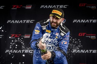 #098 Porsche 718 Cayman GT4 of Isaac Sherman, Rotek Racing, GT America, GT4, SRO America, VIRginia International Raceway, Alton, VA, July 2024.
 | SRO Motorsports Group