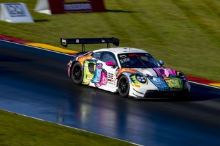 #32 Porsche 911 GT3-R (991.ii) of Kyle Washington, GMG Racing, GT America, SRO3, SRO America, Road America, Elkhart Lake, WI, August 2024.
 | Brian Cleary/SRO