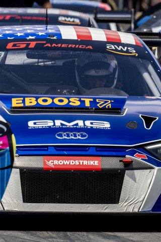 #14 Audi R8 LMS GT3 of James Sofronas, GMG Racing, GT America, SRO3, \SRO America, Road America, Elkhart Lake, WI, August 2024.
 | Brian Cleary/SRO