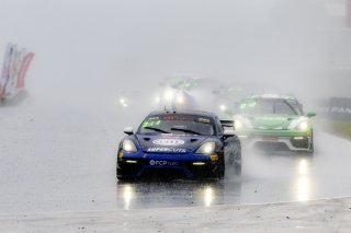 #098 Porsche 718 Cayman GT4 of Isaac Sherman, Rotek Racing, GT America, GT4, SRO America, Road America, Elkhart Lake, WI, August 2024.
 | Brian Cleary/SRO